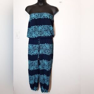 Blue Island strapless jumpsuit